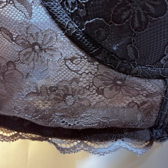 Daisy Fuentes Lace Longline Balconette Bra Strapless Push-Up Mocha 40D - Picture 12 of 16